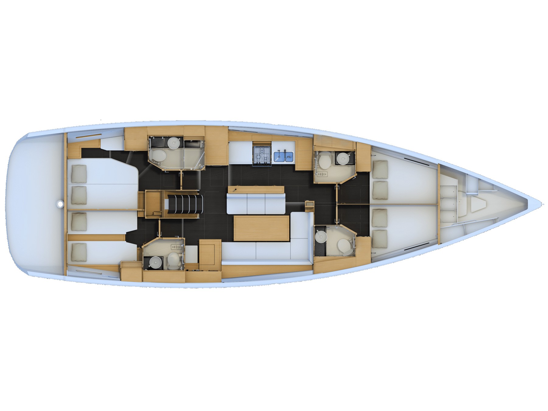 Jeanneau 54 (4+1 cab,4WC) Sketch