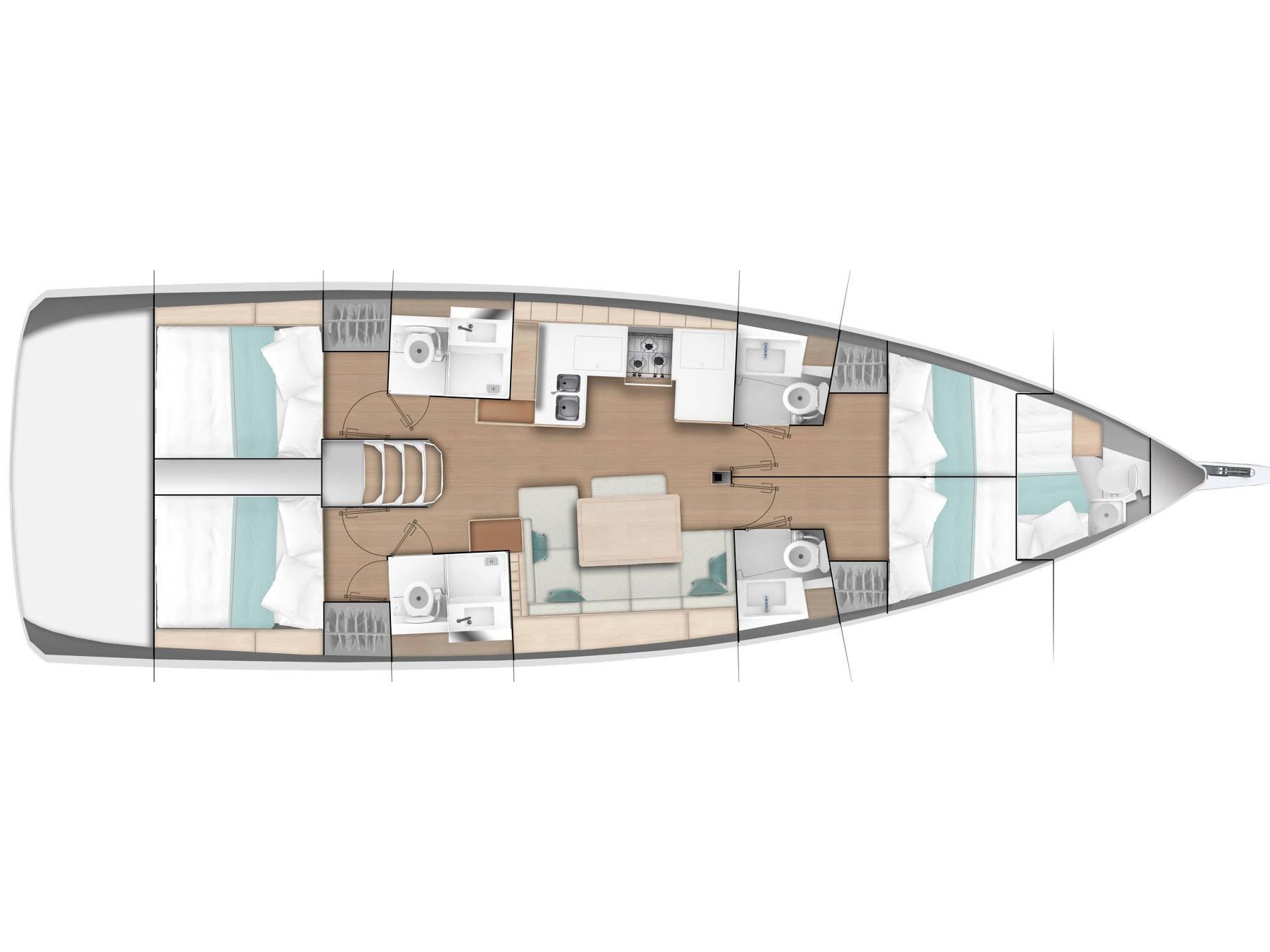 Sun Odyssey 490 (4cab) Sketch