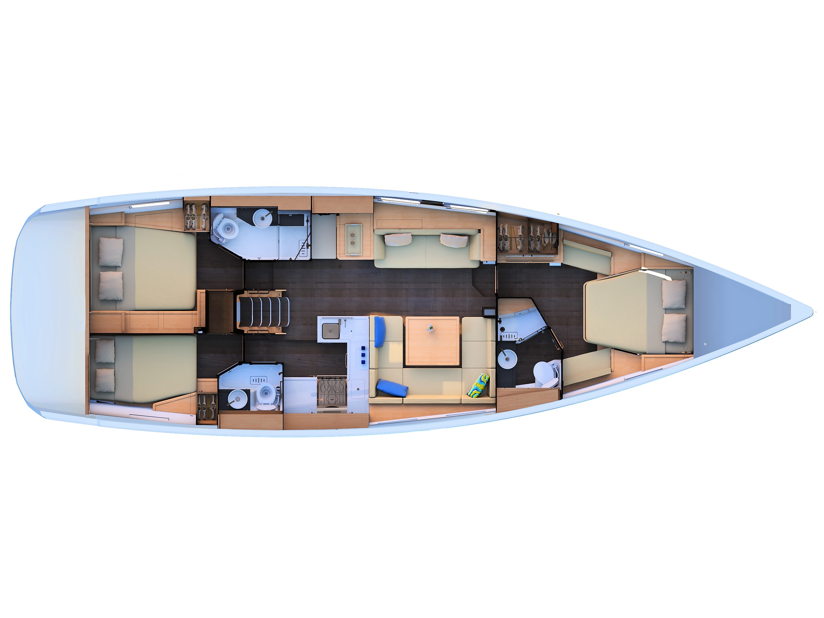 Jeanneau 51 (3cab/3wc) Sketch