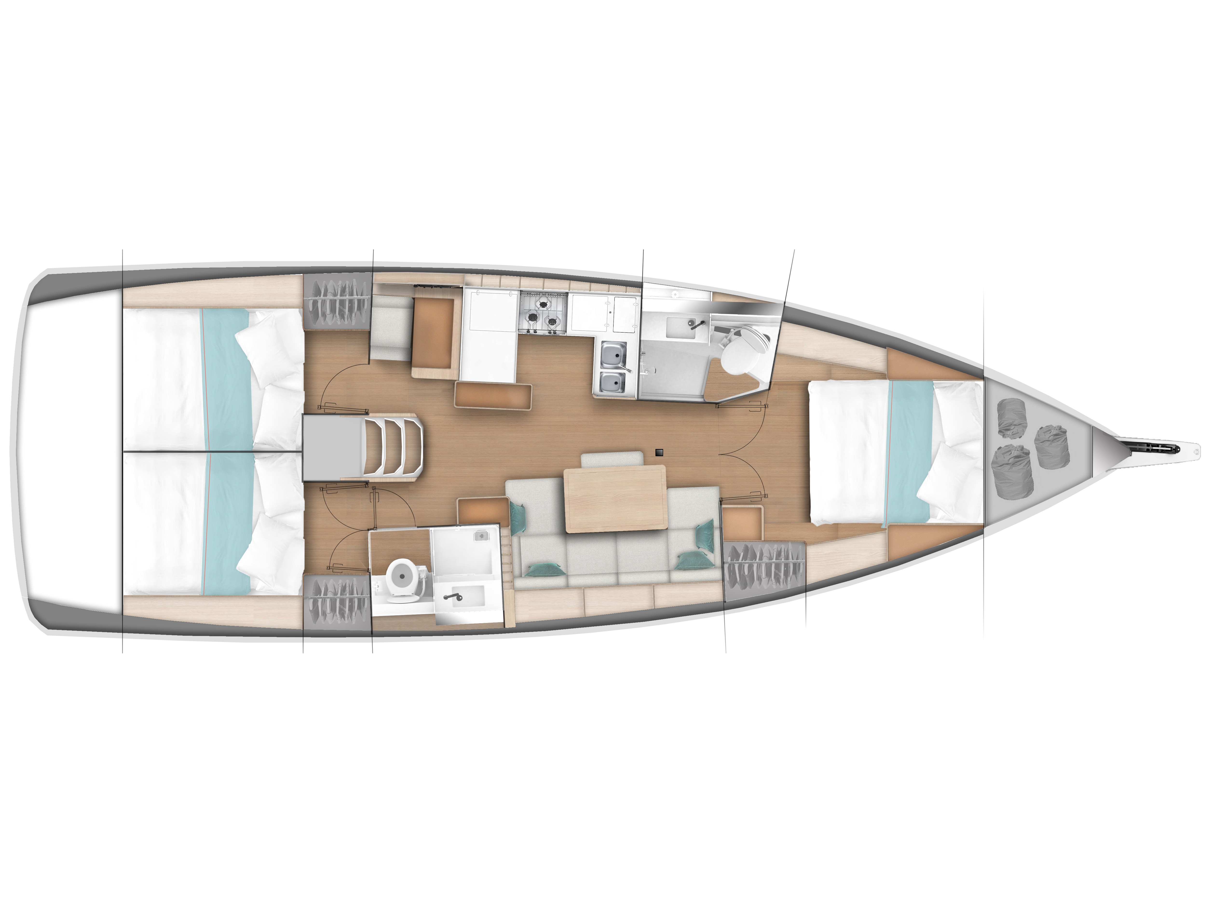 Sun Odyssey 440 (3 cab) Sketch