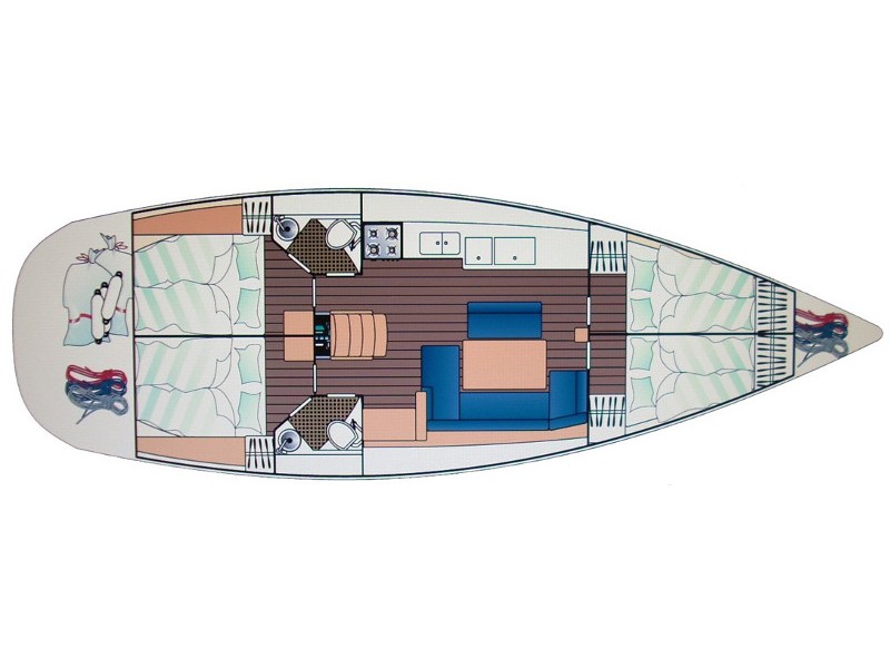 Sun Odyssey 44i (4cab/2wc) Sketch