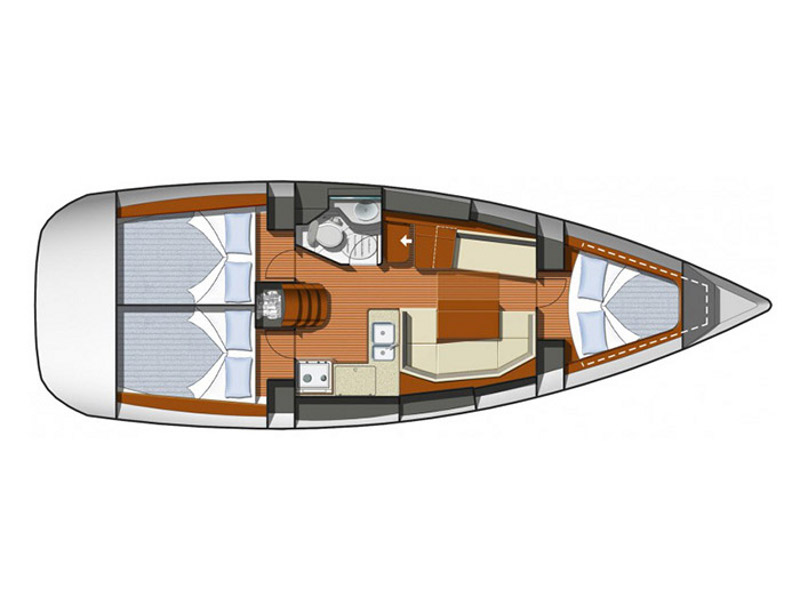 Sun Odyssey 36i (3 cab) Sketch