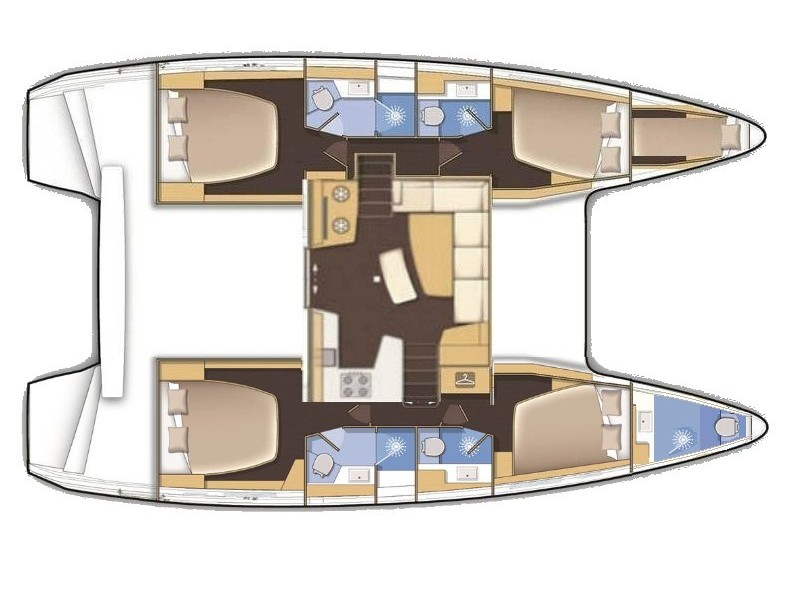 Lagoon 42 (4+2cab/4wc) Sketch