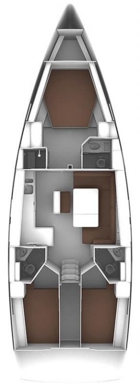 Bavaria Cruiser 46 (3 cab) Sketch