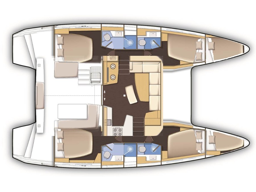 Lagoon 42 (4+2cab/4wc) Sketch