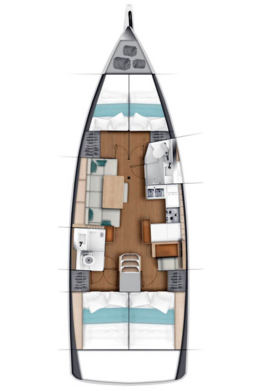 Sun Odyssey 440 (4 cab) Sketch