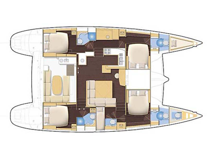 Lagoon 500 (5+2Cab/5WC) Sketch