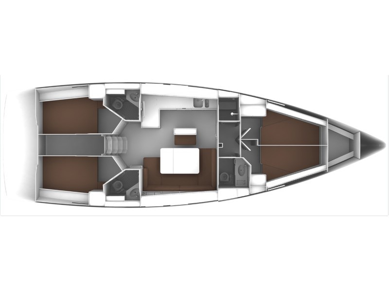 Bavaria Cruiser 46 (4 cab/3WC) Sketch