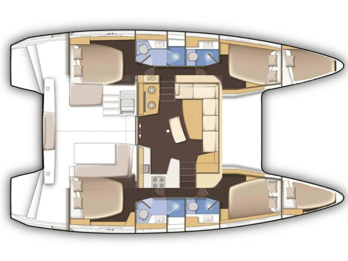 Lagoon 42 (4+2cab/4wc) Sketch