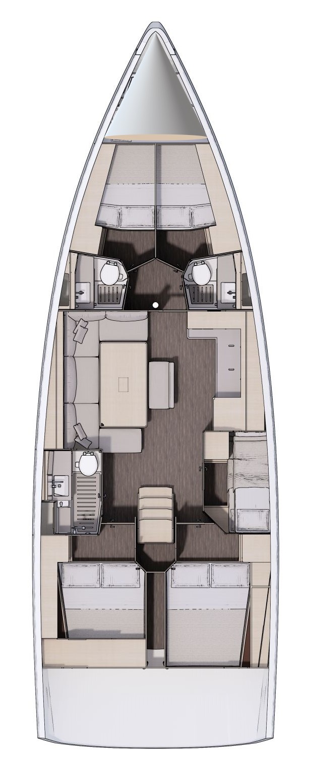 Dufour 470 - (5+1cab/3wc) Sketch