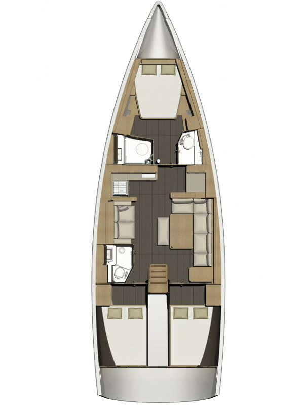 Dufour 460 Grand Large (3cab/3wc) Sketch