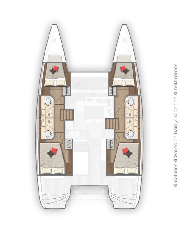 Lagoon 40 (4+2Cab/4wc) Sketch