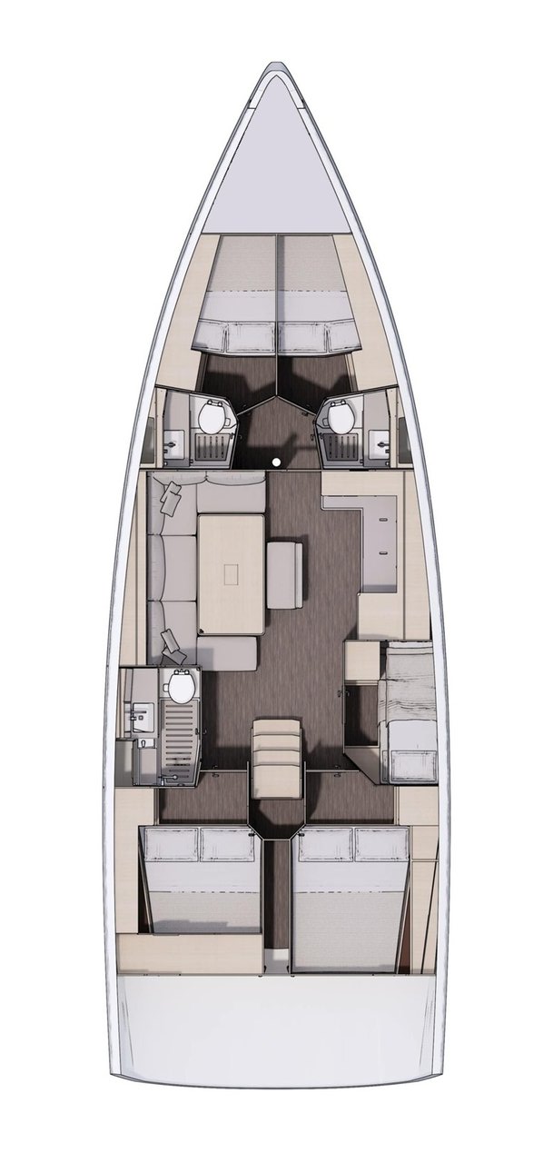 Dufour 470 - (5+1cab/3wc) Sketch