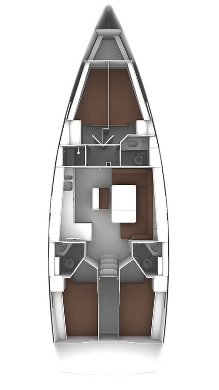 Bavaria Cruiser 46 (4 cab/3WC) Sketch