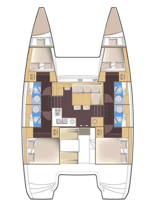 Lagoon 39 (4cab/2wc) Sketch