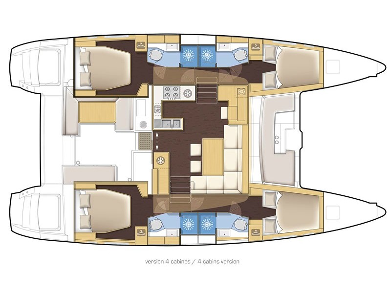 Lagoon 450 F (4+1cab) Sketch
