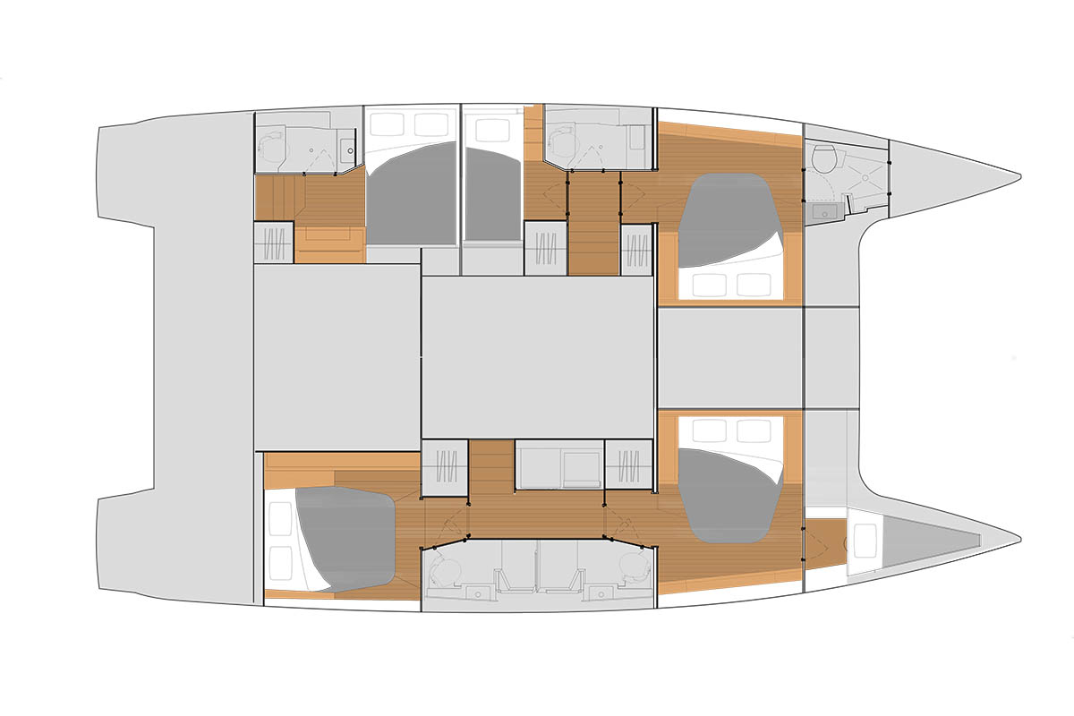 Fountaine Pajot Tanna 47 - 5 + 1 cab. Sketch