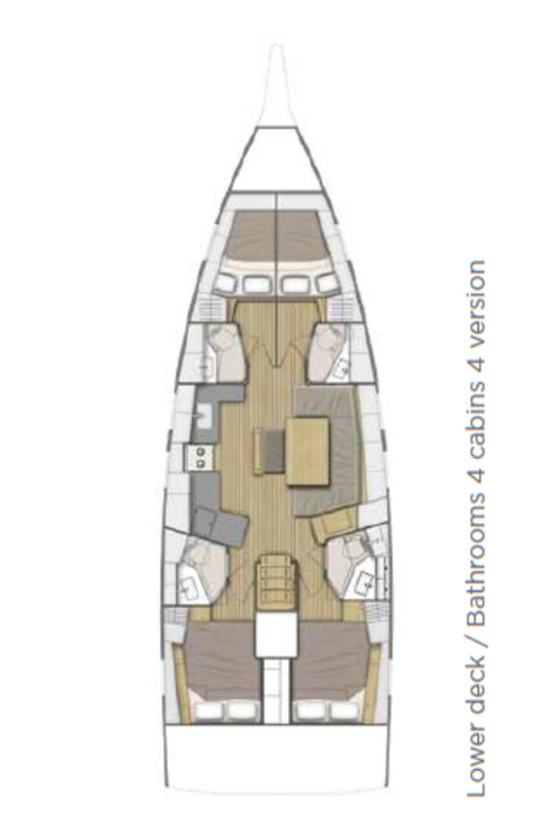 Oceanis 46.1 (4cab/4wc) Sketch