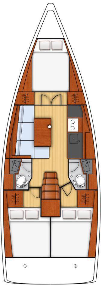 Oceanis 38.1 (3cab2wc) Sketch