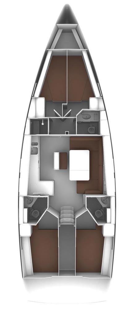 Bavaria Cruiser 46 (4 cab/3WC) Sketch