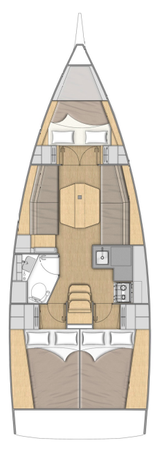 Oceanis 34.1 - 3 cab. Sketch