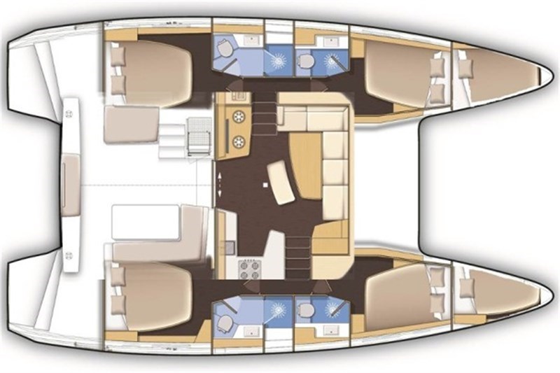 Grundriss von Lagoon 42 Da Vinci