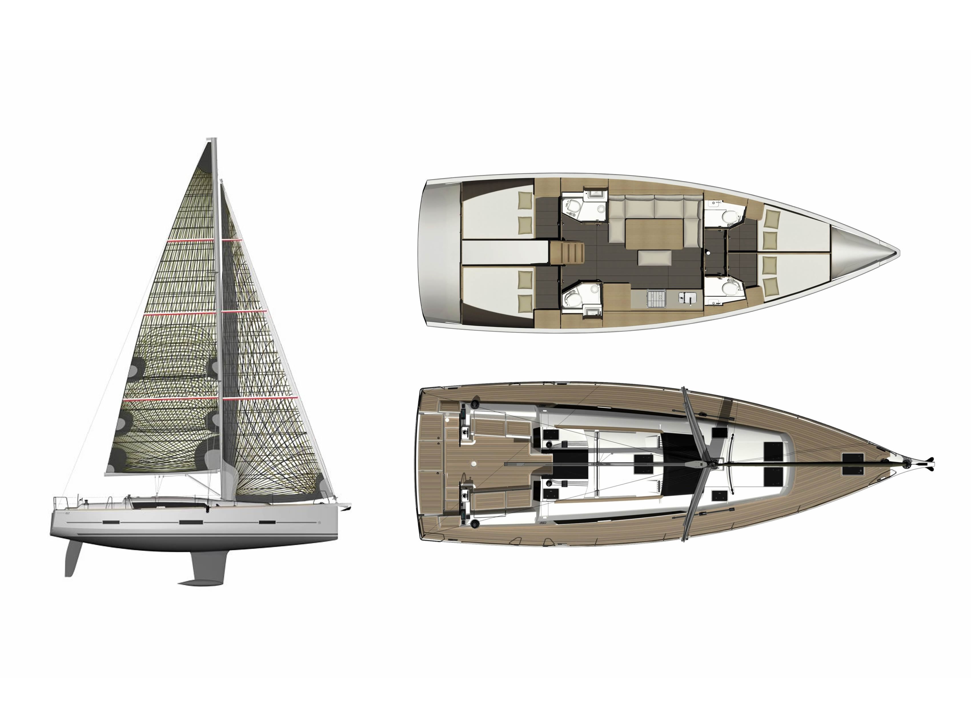 Dufour 460 Grand Large Sketch