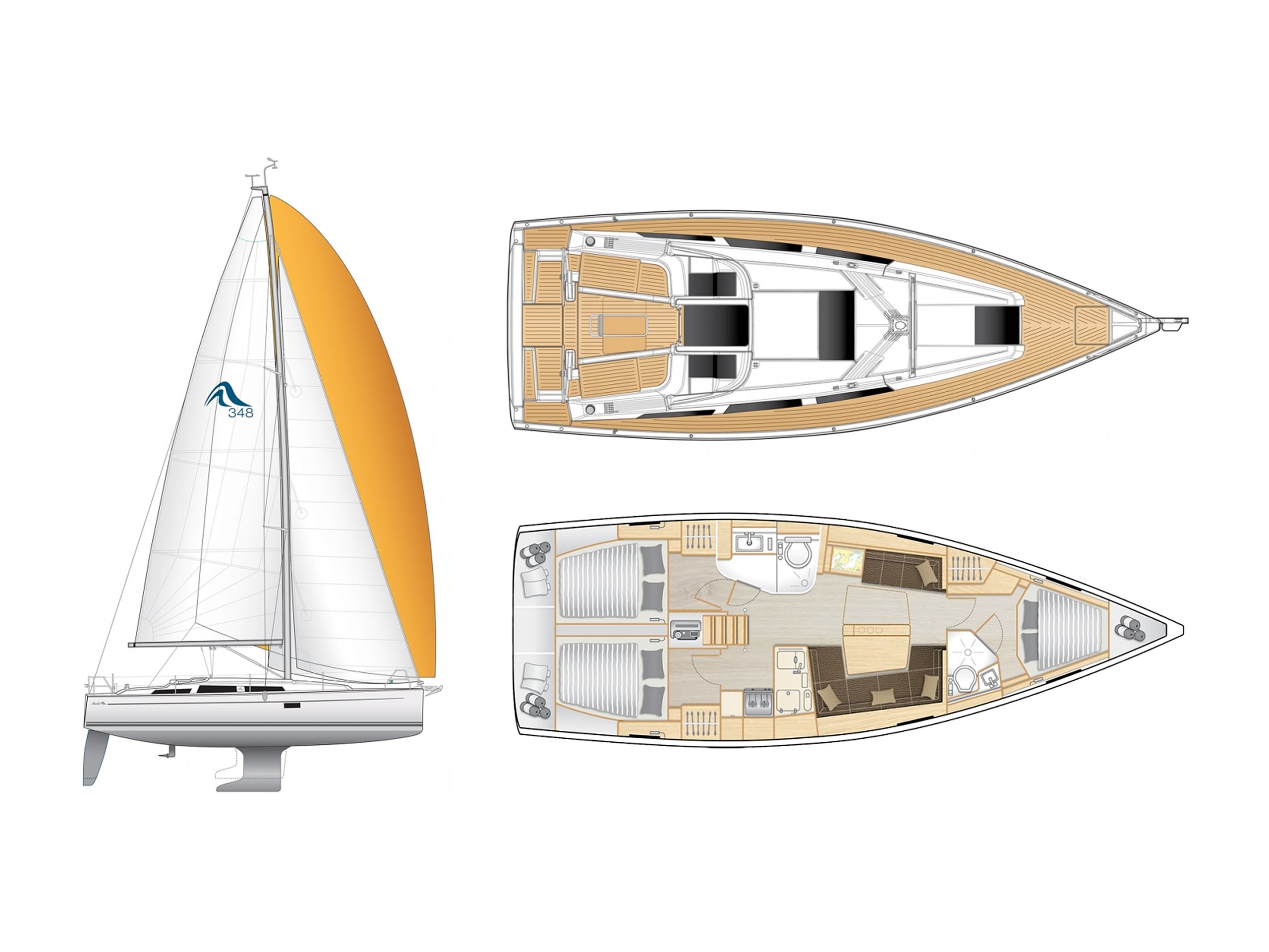 Hanse 418 Sketch