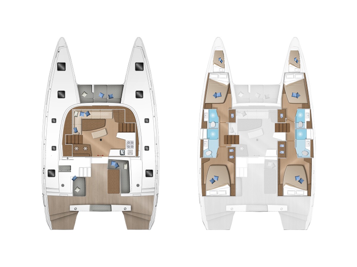 Lagoon 42 (4+2cab/4wc) Sketch