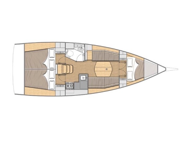 Oceanis 34 (3 cab) Sketch