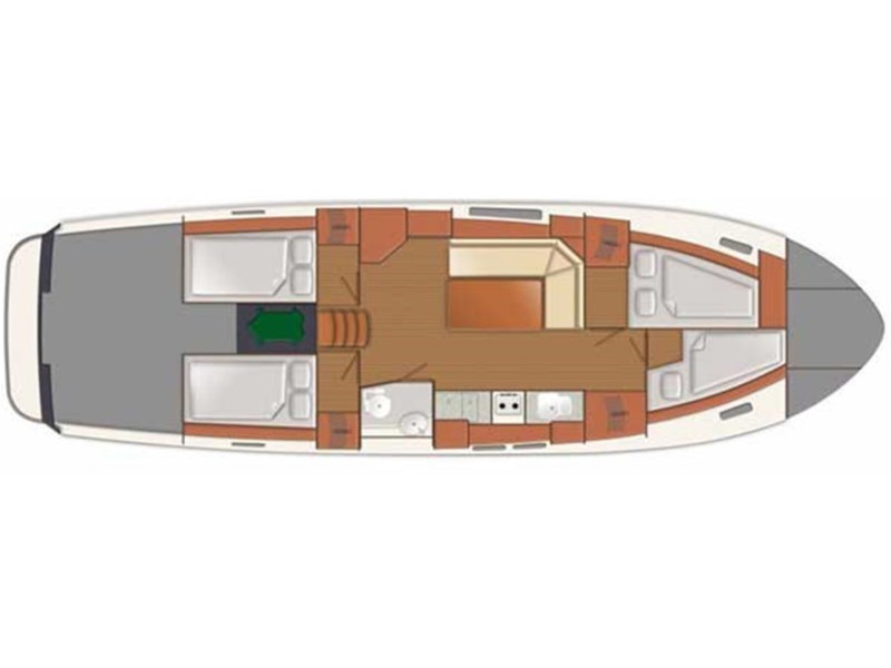 Delphia 1350 Escape (3Kab/2WC) Sketch