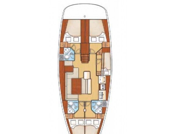 Oceanis 50 (5+1Cab/3+1WC) (new 2009) Sketch