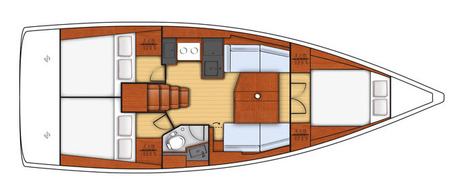 Oceanis 38.1 (3cab2wc) Sketch