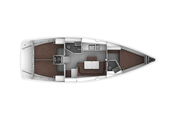 Bavaria Cruiser 41 (3 cab) Sketch