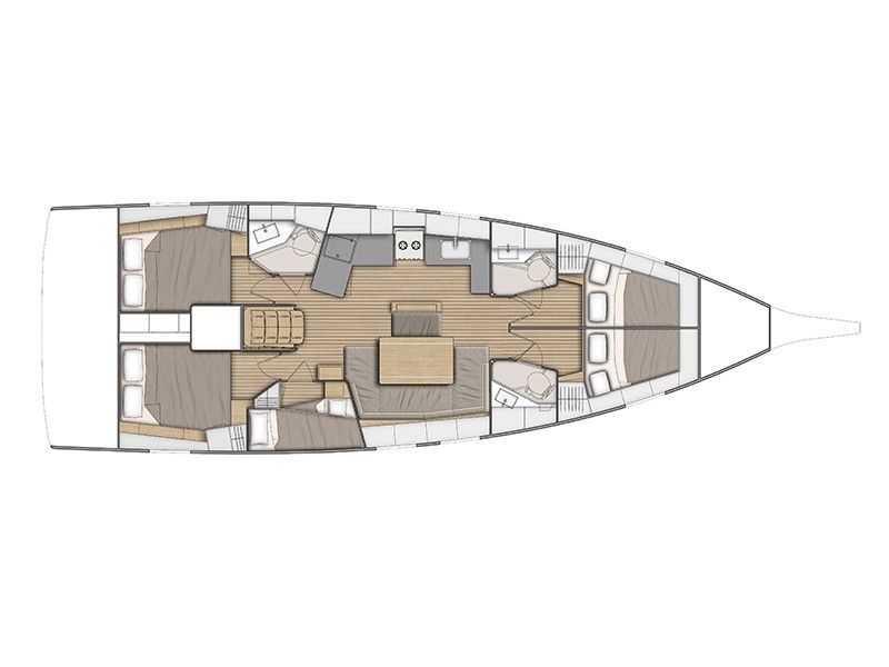 Oceanis 46.1 (5cab/3wc) Sketch