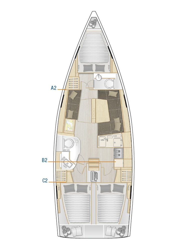 Hanse 388 Sketch