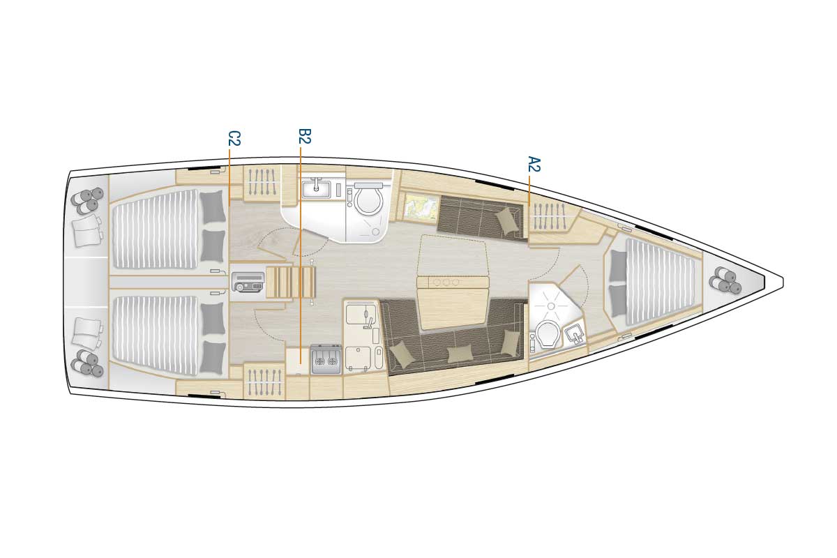 Hanse 418 Sketch