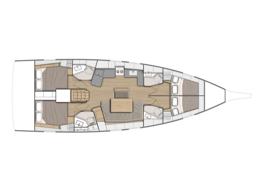 Oceanis 46.1 (4cab/4wc) Sketch