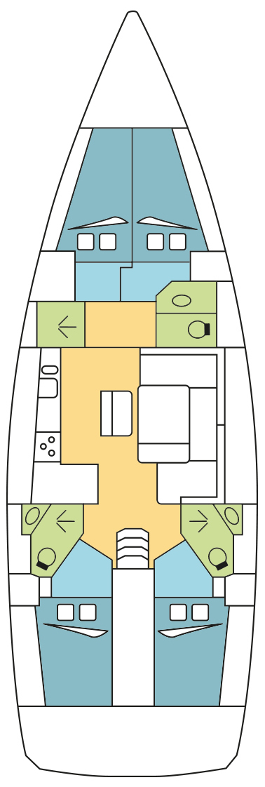 Bavaria Cruiser 46 (4 cab/3WC) Sketch