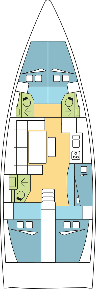Dufour 460 Grand Large (5cab) Sketch
