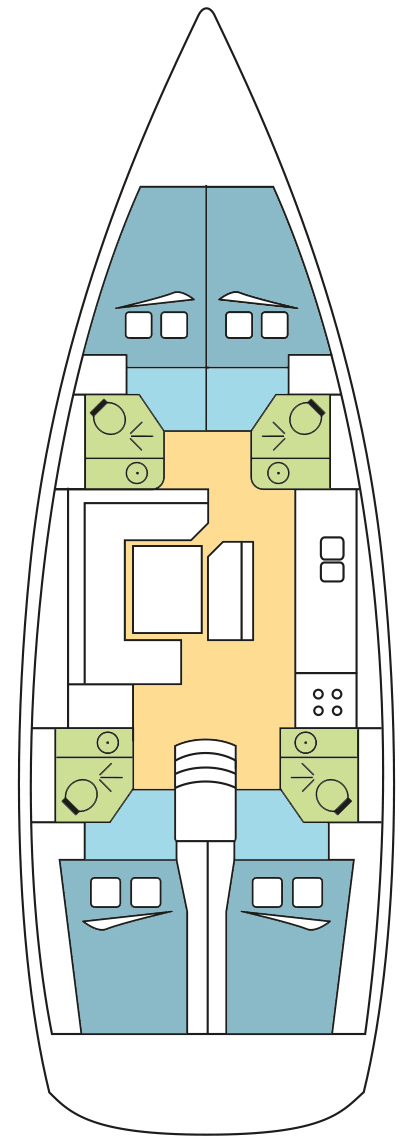 Sun Odyssey 479 (4cab/4wc) Sketch