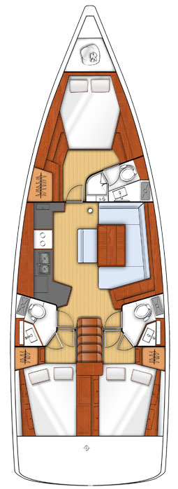 Oceanis 45 (3 cab) Sketch