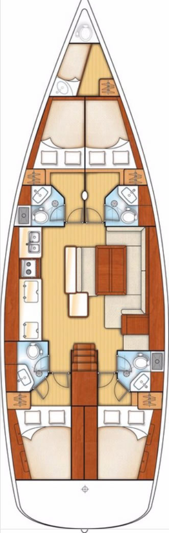 Oceanis 50 Family (4+1cab/4+1wc) Sketch