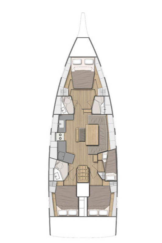 Oceanis 46.1 (4cab/4wc) Sketch