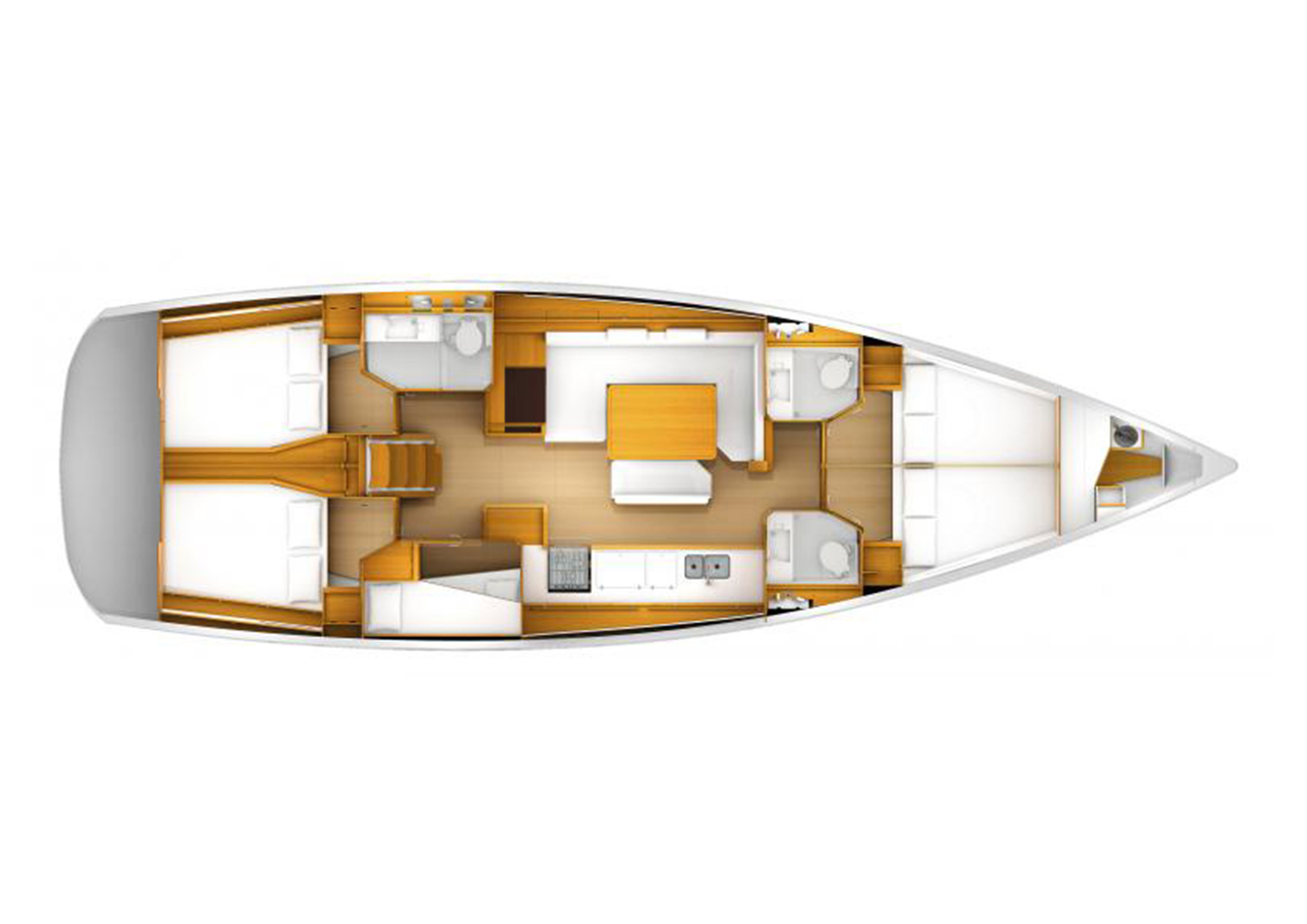 Sun Odyssey 509 (5+1Cab/3WC) Sketch