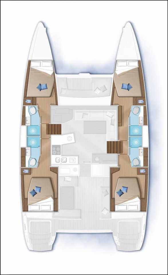 Lagoon 450 S (4+2Cab/4wc) Sketch
