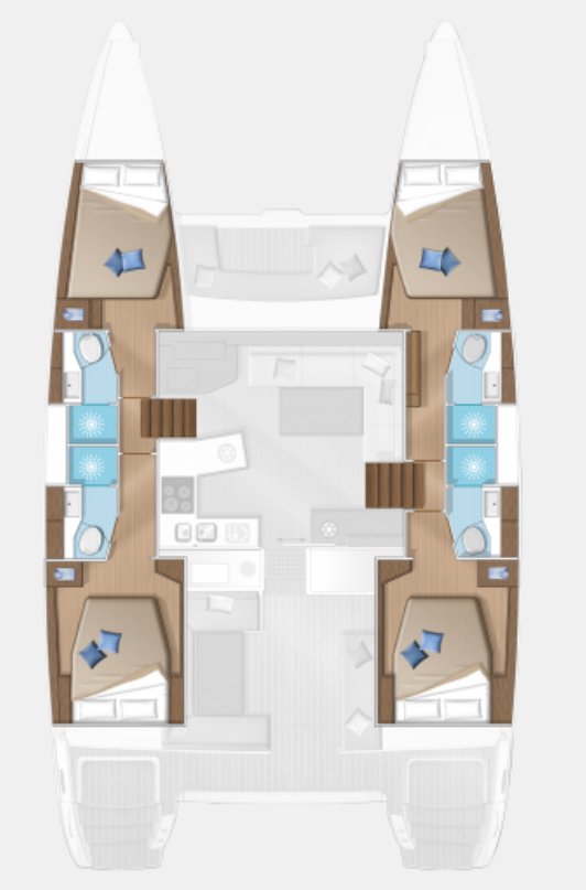 Lagoon 450 S (4+2Cab/4wc) Sketch
