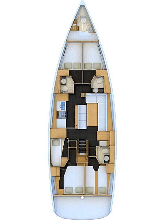 Jeanneau 54 (5+1 cab, 3WC) Sketch
