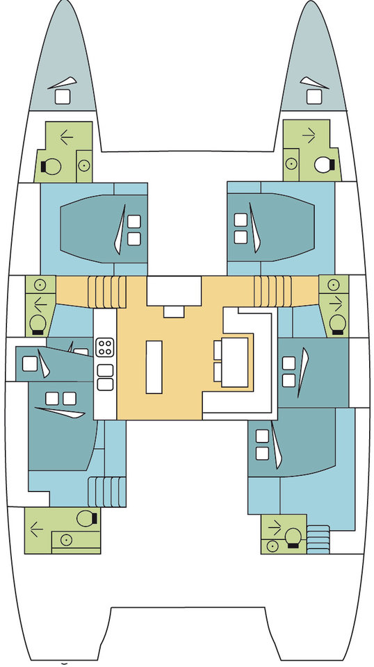 Lagoon 52 F (6+2cab/6wc) Sketch