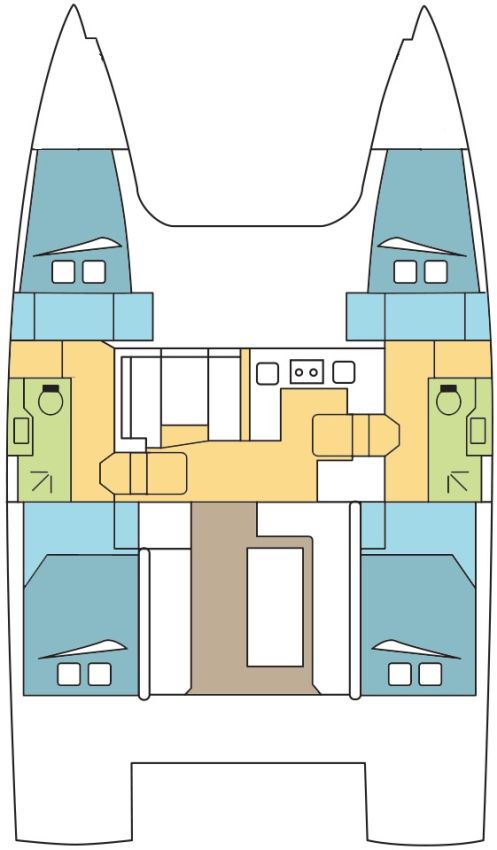 Nautitech Open 40 (4+2cab/2wc) Sketch